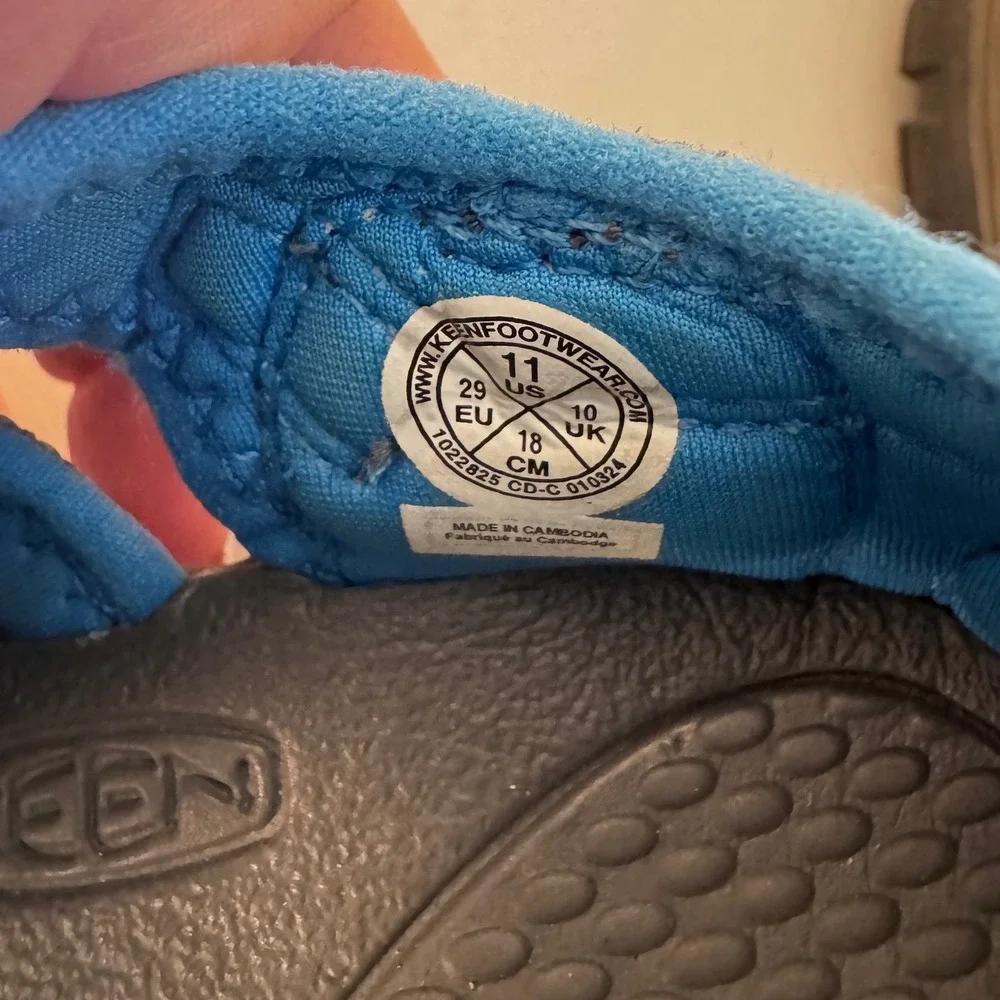 Keen Newport H2 Kids Sandals Size 11 Blue Grey Hiking Water Shoes Gorpcore